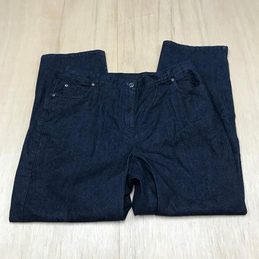 ruby rd women relaxed pants jegging style 16w blue